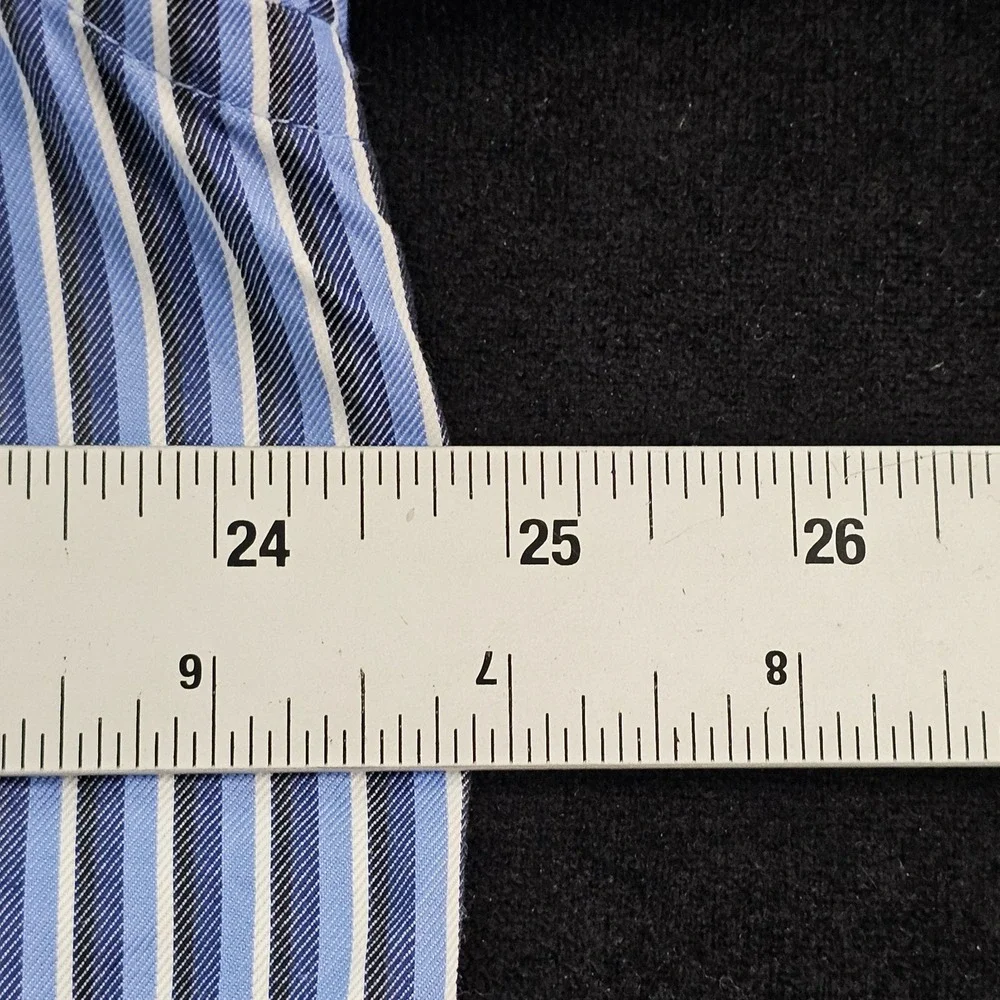 Banana Republic Blue Striped Long Sleeve Cotton Dress Shirt Men's 16-16.5
